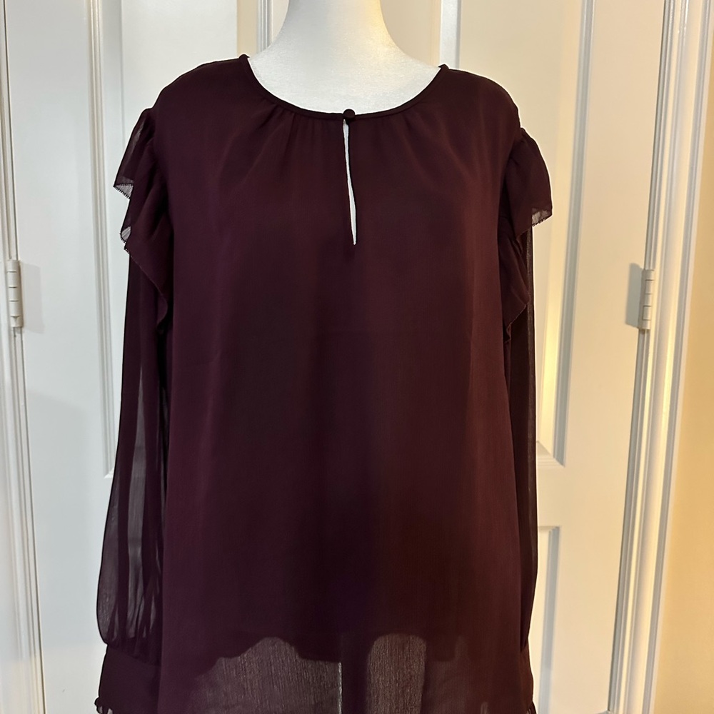 Elegant Burgundy Women's Top